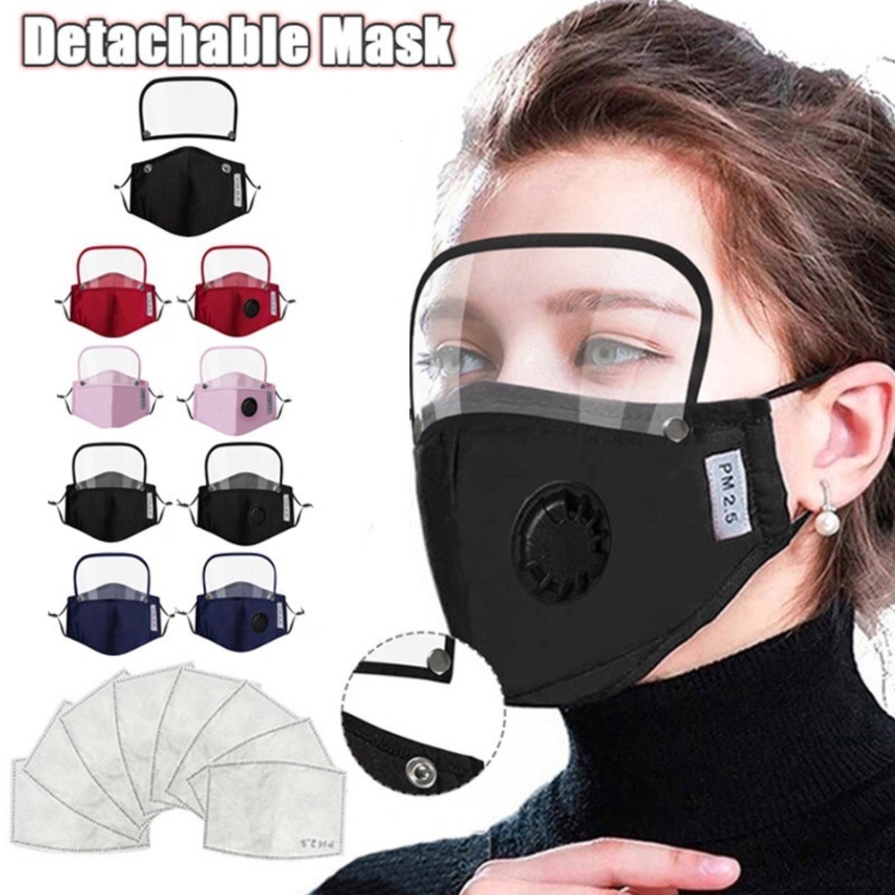 Detachable face mask with eye protection